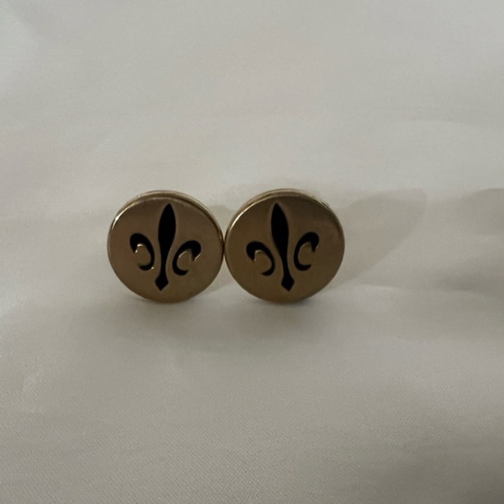 Cuff Links I Vintage Swank Fleur de Lis